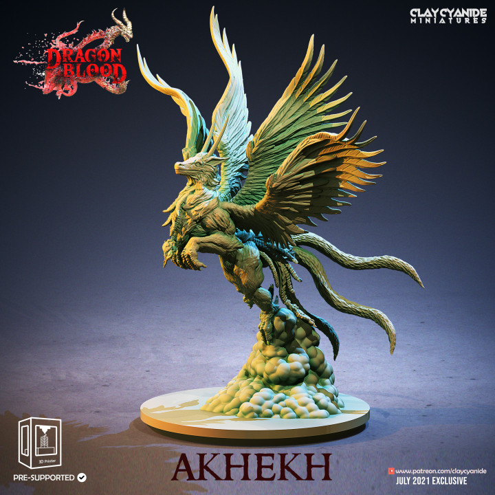 Akhekh — Dark Fantasy Monsters STL miniature by Clay Cyanide