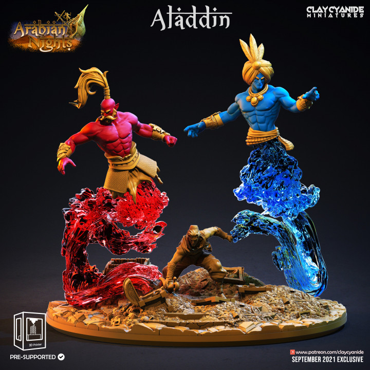 Aladdin — Fantasy Heroes & Champions STL miniature by Clay Cyanide