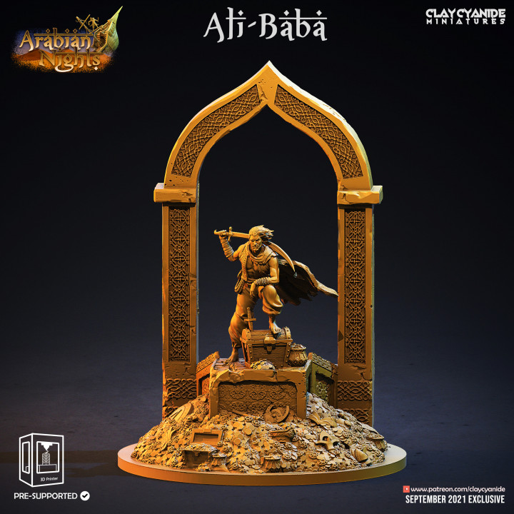 Ali-Baba — Fantasy Heroes & Champions STL miniature by Clay Cyanide