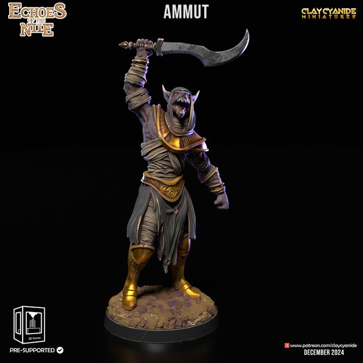 Ammut — Mythological Miniatures STL miniature by Clay Cyanide