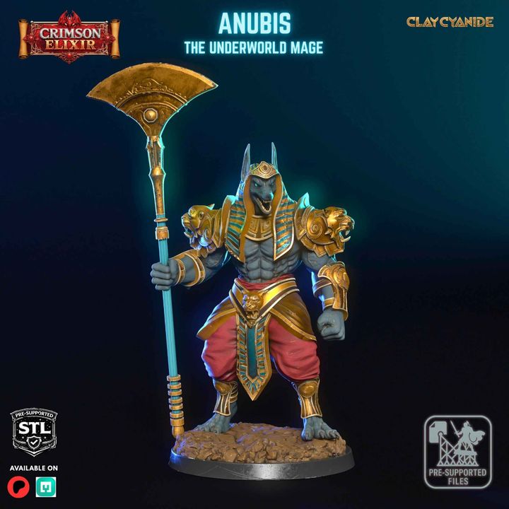 Anubis — Mythological Miniatures STL miniature by Clay Cyanide