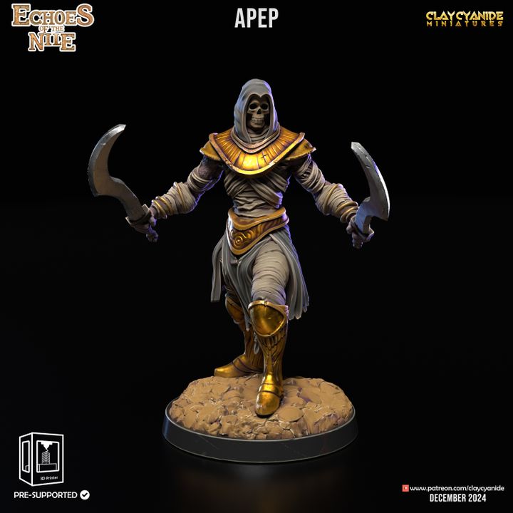Apep — Mythological Miniatures STL miniature by Clay Cyanide