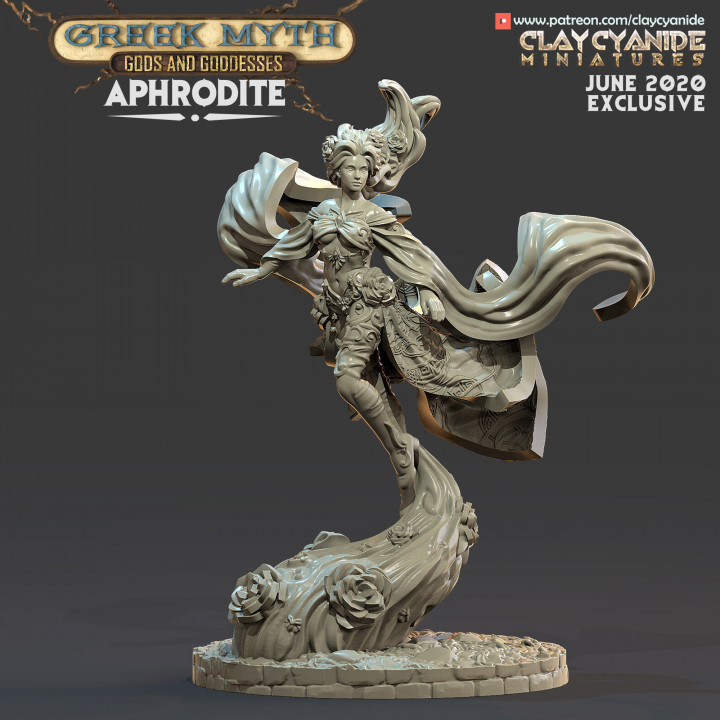Aphrodite — Mythological Miniatures STL miniature by Clay Cyanide