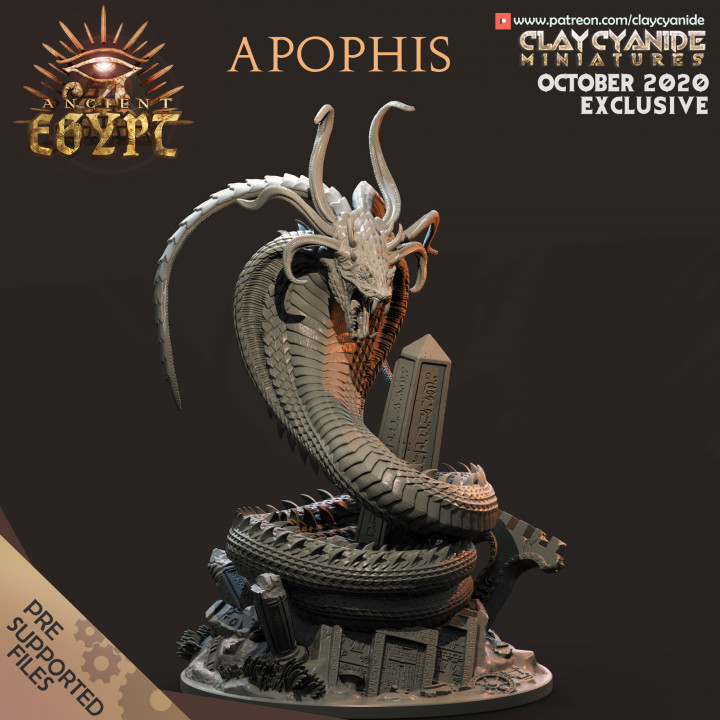 Apophis — Mythological Miniatures STL miniature by Clay Cyanide
