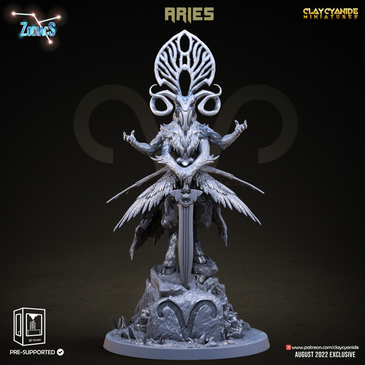 Aries — Mythological Miniatures STL miniature by Clay Cyanide
