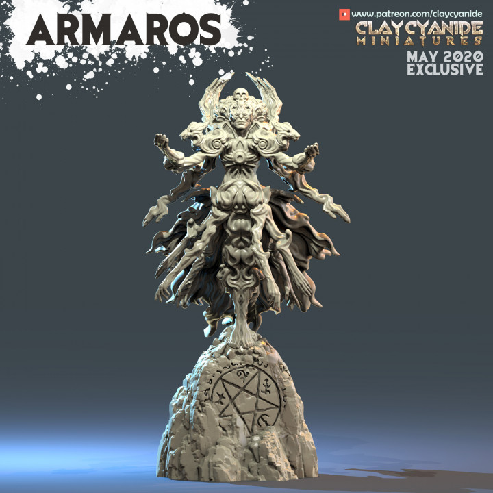 Armaros — Ars Goetia STL miniature by Clay Cyanide