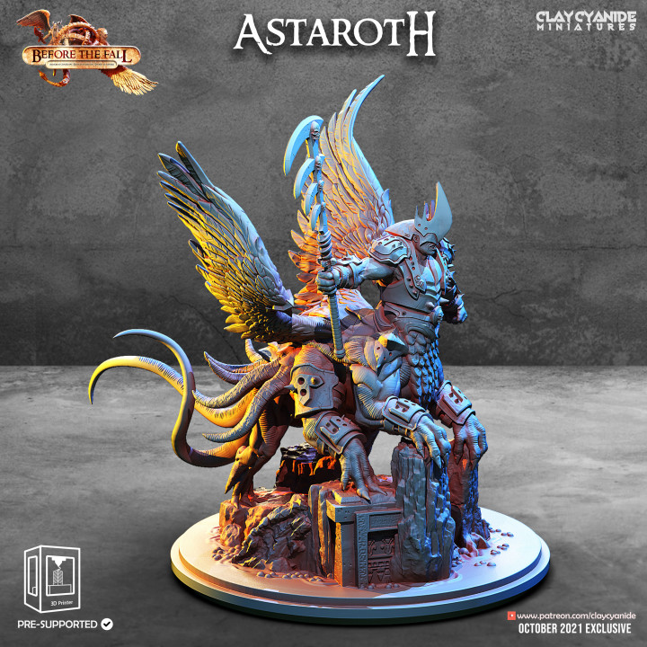 Astaroth — Ars Goetia STL miniature by Clay Cyanide