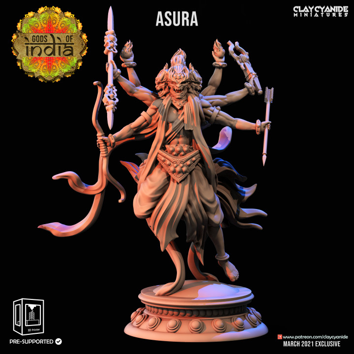 Asuras — Mythological Miniatures STL miniature by Clay Cyanide