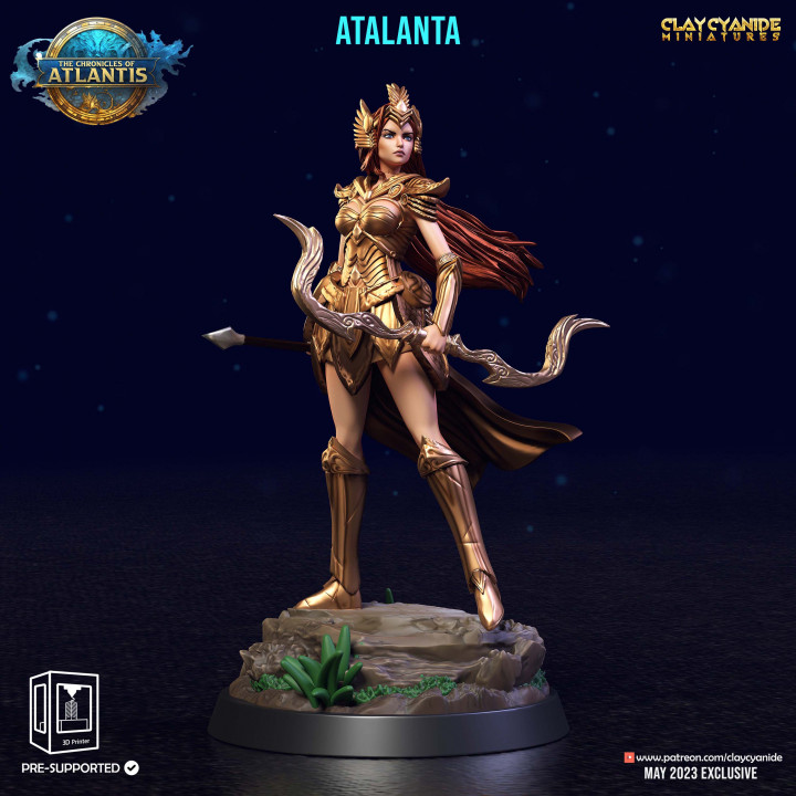 Atalanta — Mythological Miniatures STL miniature by Clay Cyanide