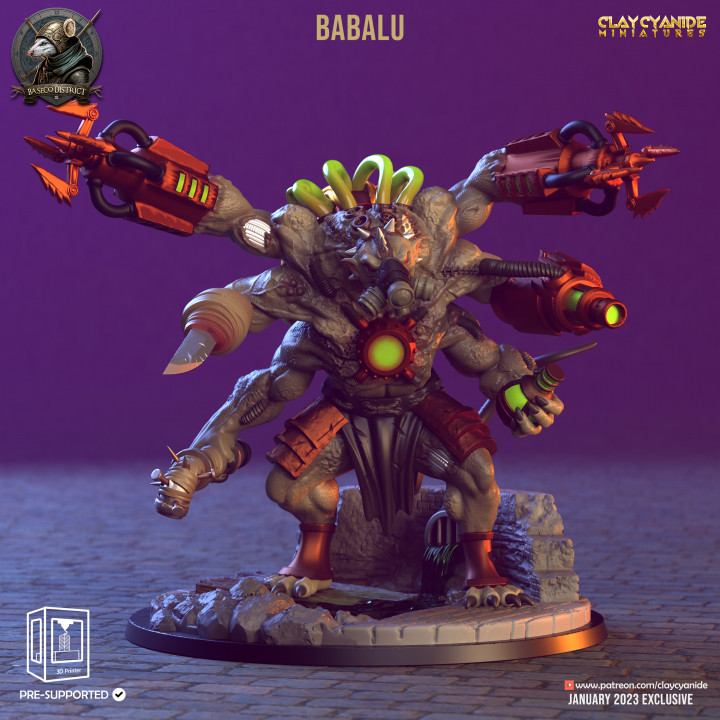 Babalu — Clay Cyanide Collection STL miniature by Clay Cyanide