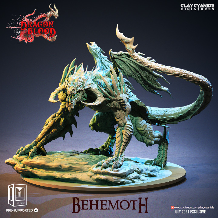 Behemoth — Dark Fantasy Monsters STL miniature by Clay Cyanide