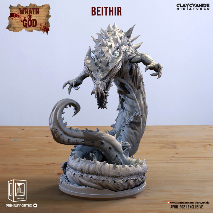 Beithir — Dark Fantasy Monsters STL miniature by Clay Cyanide