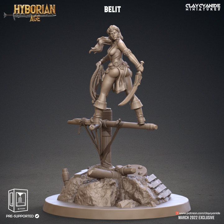 Belit — Fantasy Heroes & Champions STL miniature by Clay Cyanide