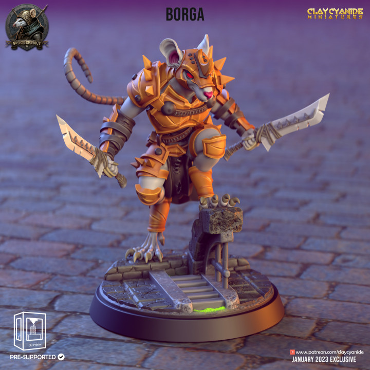 Borga — Clay Cyanide Collection STL miniature by Clay Cyanide