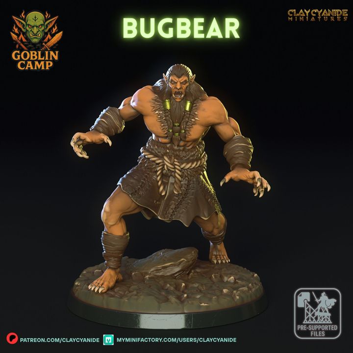  Bugbear 1 — Dark Fantasy Monsters STL miniature by Clay Cyanide