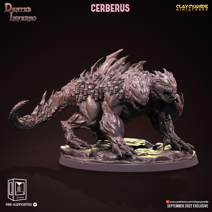 Cerberus — Mythological Miniatures STL miniature by Clay Cyanide