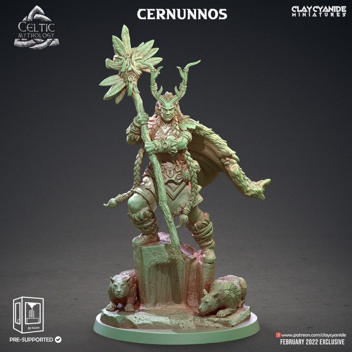 Cernunnos — Mythological Miniatures STL miniature by Clay Cyanide