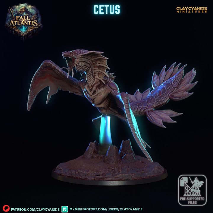 Cetus — Mythological Miniatures STL miniature by Clay Cyanide