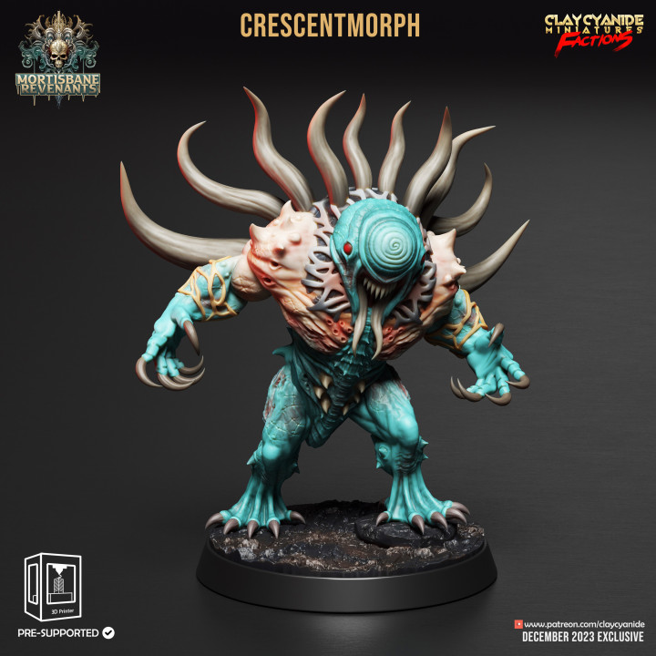 Crescentmorph — Dark Fantasy Monsters STL miniature by Clay Cyanide