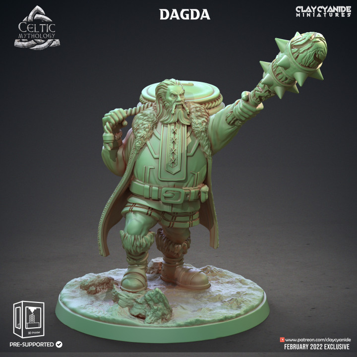 Dagda — Mythological Miniatures STL miniature by Clay Cyanide