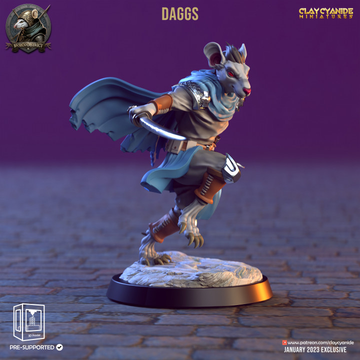Daggs — Clay Cyanide Collection STL miniature by Clay Cyanide