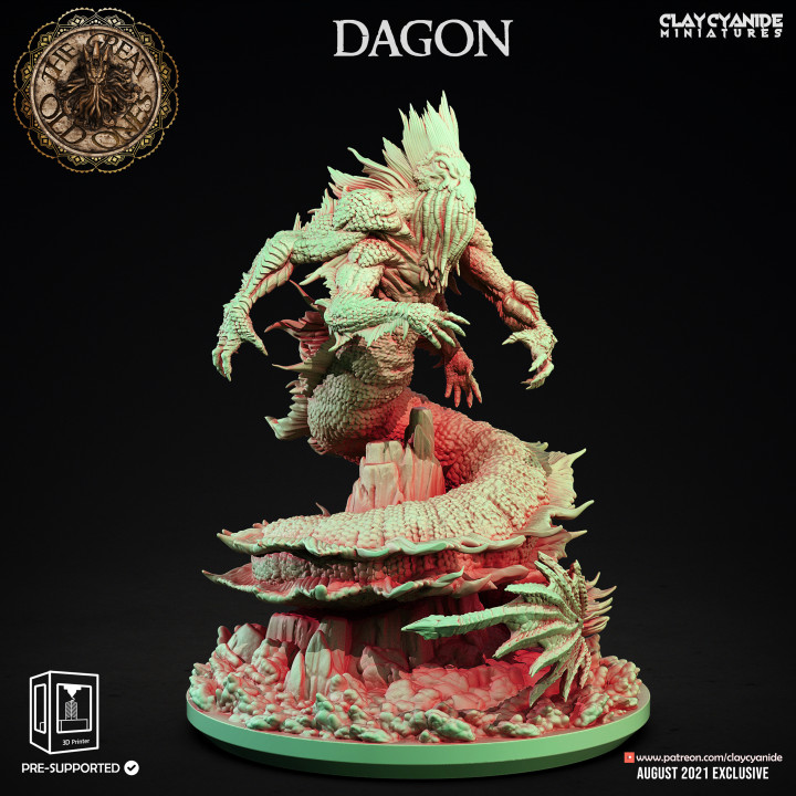 Dagon — Mythological Miniatures STL miniature by Clay Cyanide