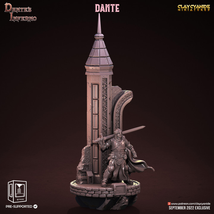 Dante — Mythological Miniatures STL miniature by Clay Cyanide