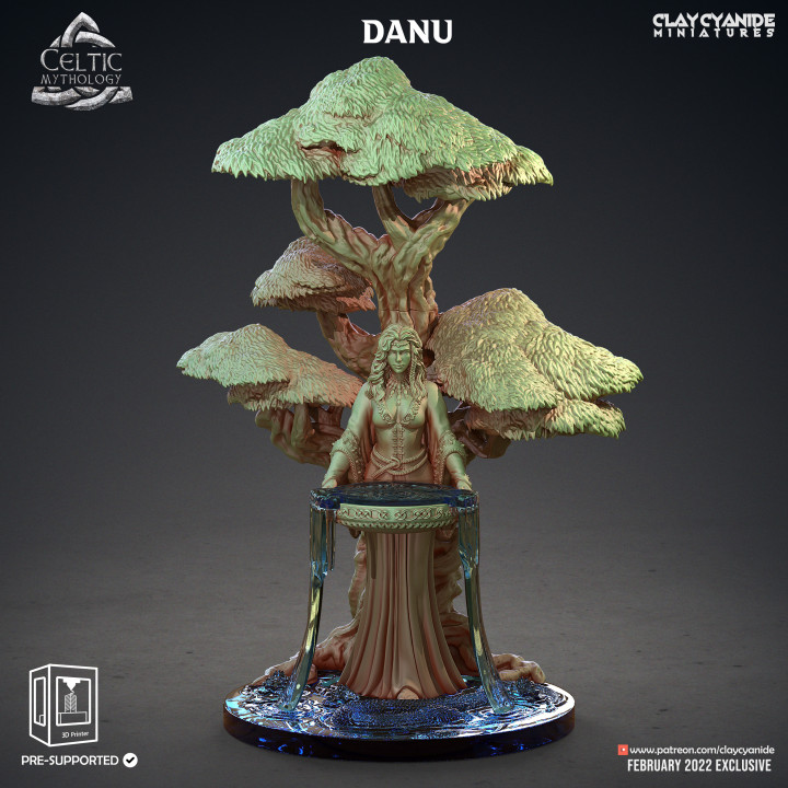 Danu — Mythological Miniatures STL miniature by Clay Cyanide