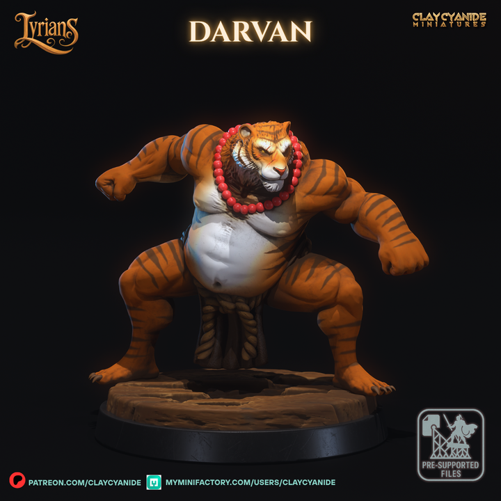 Darvan — Fantasy Heroes & Champions STL miniature by Clay Cyanide