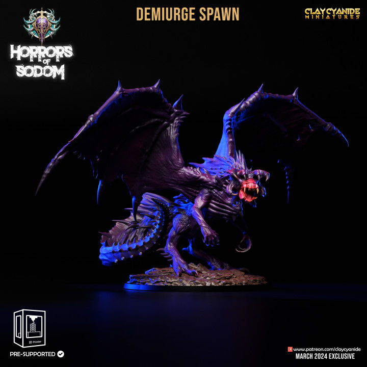 Demiurge Spawn — Dark Fantasy Monsters STL miniature by Clay Cyanide