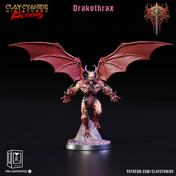 Drakothrax — Dragon Miniatures STL miniature by Clay Cyanide