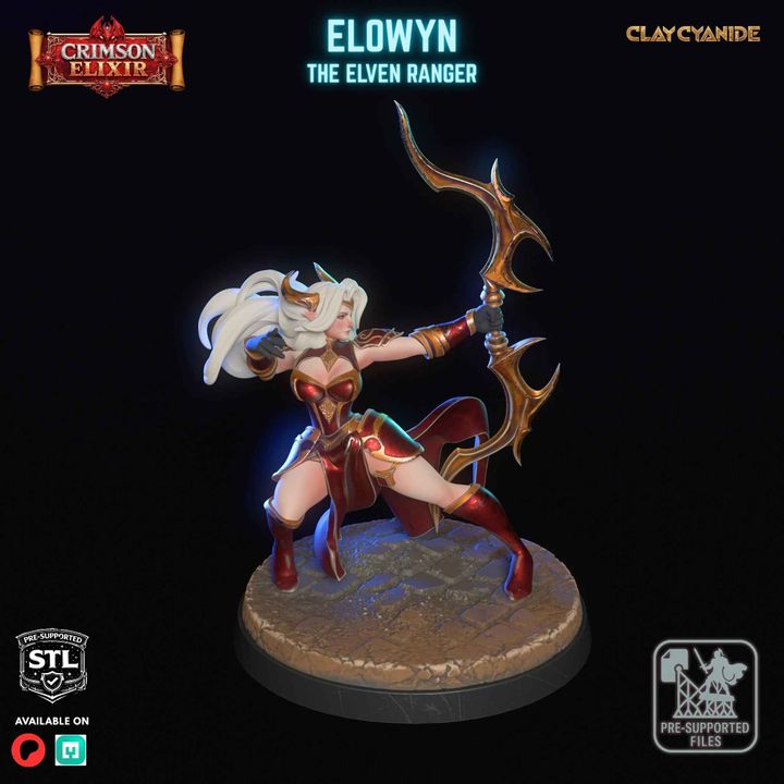 Elowyn — Clay Cyanide Collection STL miniature by Clay Cyanide