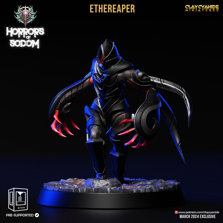 Ethereaper — Dark Fantasy Monsters STL miniature by Clay Cyanide