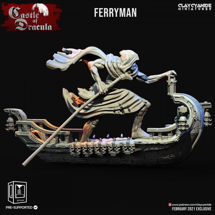 Ferryman — Dark Fantasy Monsters STL miniature by Clay Cyanide