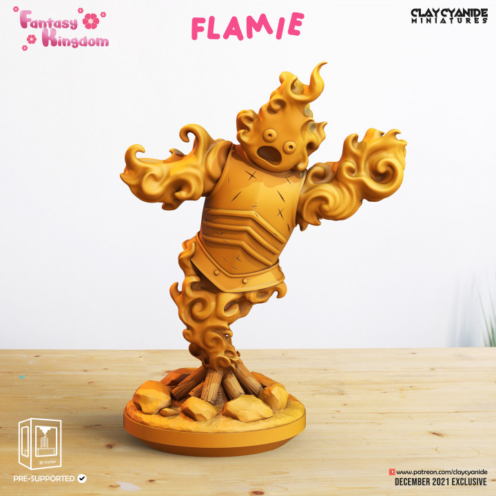 Flamie — Dark Fantasy Monsters STL miniature by Clay Cyanide
