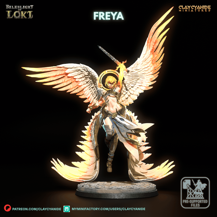 Freya — Mythological Miniatures STL miniature by Clay Cyanide