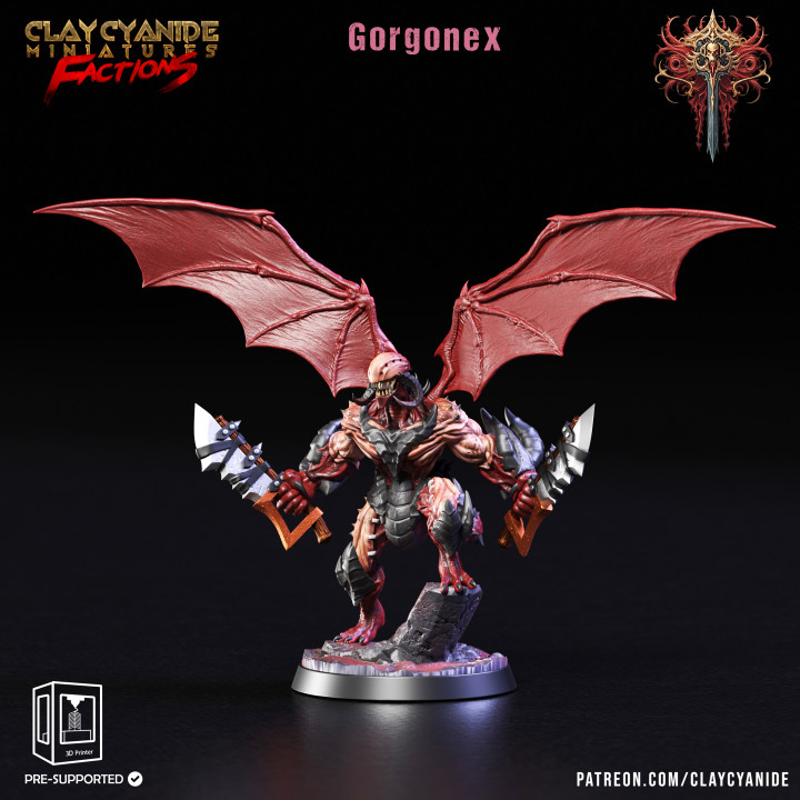 Gorgonex — Dark Fantasy Monsters STL miniature by Clay Cyanide