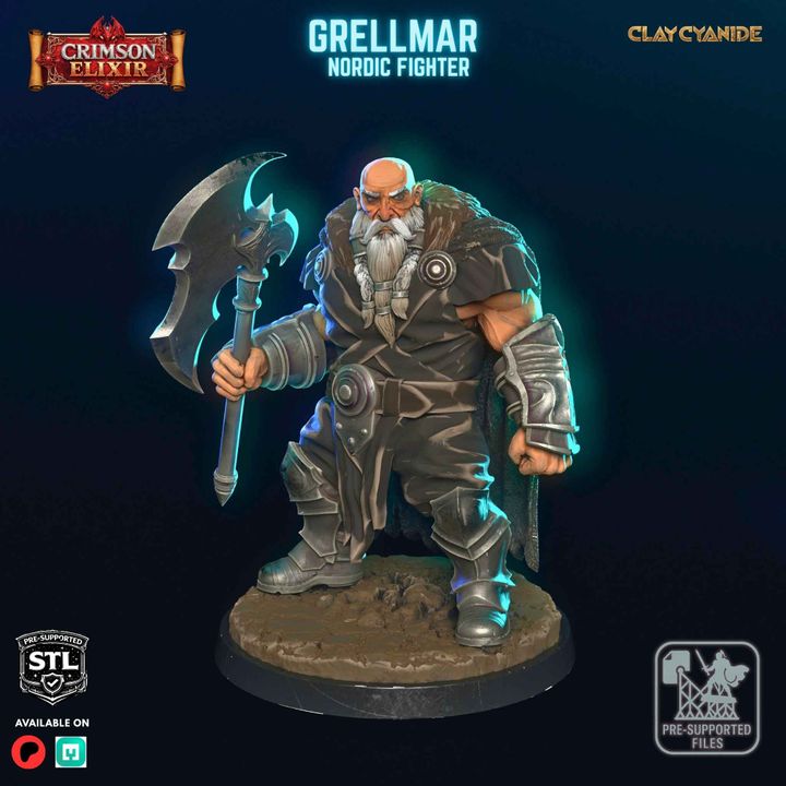 Grellmar — Clay Cyanide Collection STL miniature by Clay Cyanide