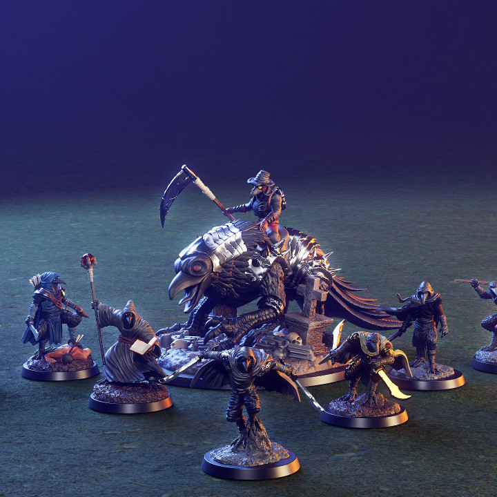 Grim Flock — Dark Fantasy Monsters STL miniature by Clay Cyanide