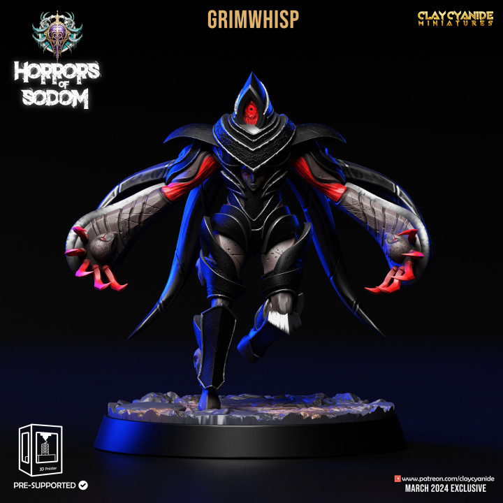 Grimwhisp — Dark Fantasy Monsters STL miniature by Clay Cyanide