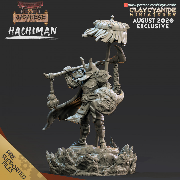 Hachiman — Mythological Miniatures STL miniature by Clay Cyanide