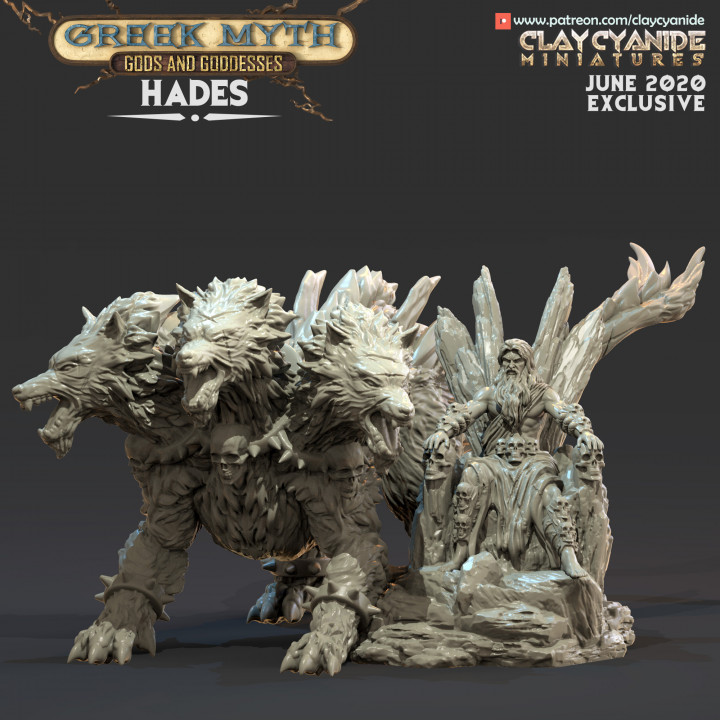 Hades — Mythological Miniatures STL miniature by Clay Cyanide
