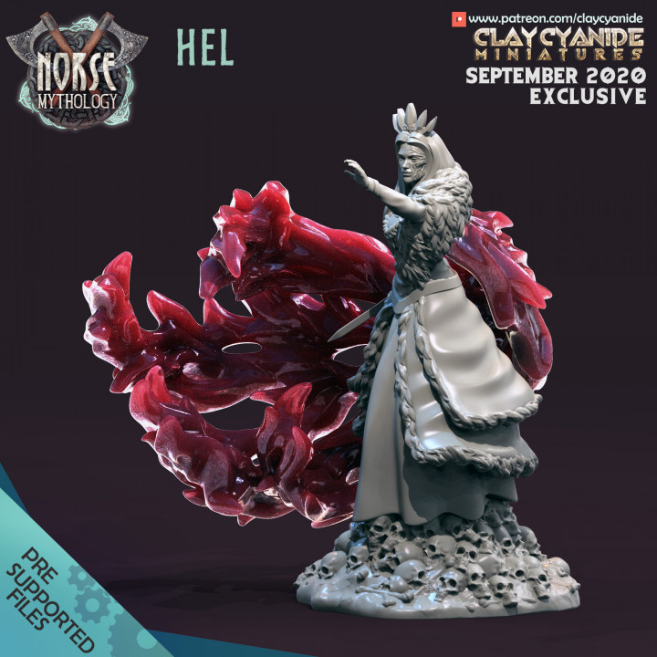 Hel — Mythological Miniatures STL miniature by Clay Cyanide