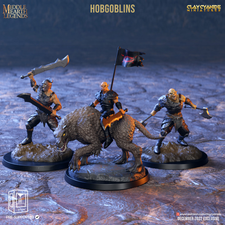 Hobgoblins — Dark Fantasy Monsters STL miniature by Clay Cyanide