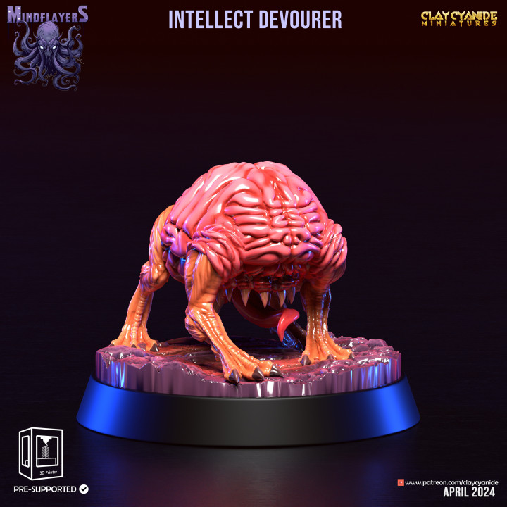 Intellect Devourer 1 — Dark Fantasy Monsters STL miniature by Clay Cyanide