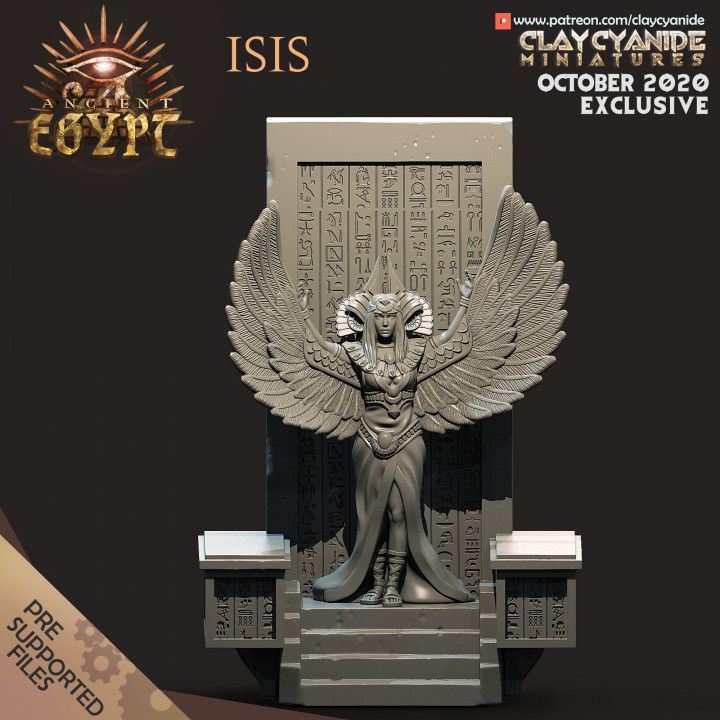 Isis — Mythological Miniatures STL miniature by Clay Cyanide