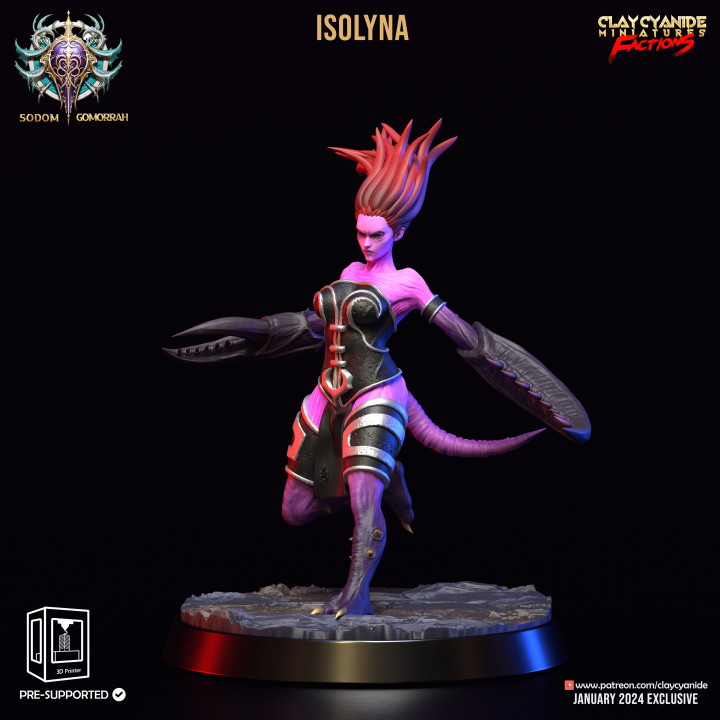 Isolyna — Fantasy Heroes & Champions STL miniature by Clay Cyanide