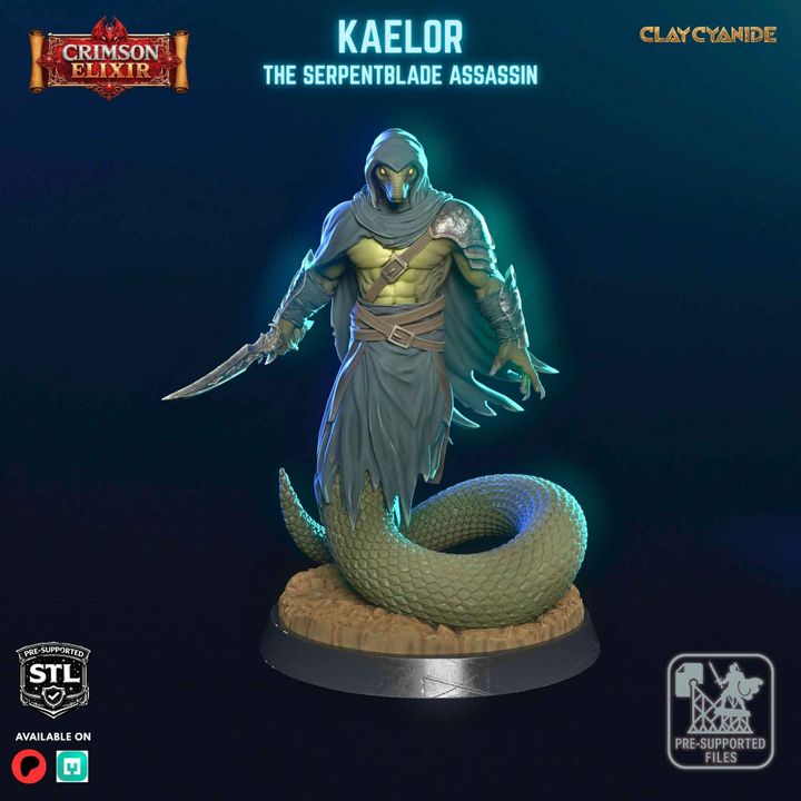 Kaelor — Clay Cyanide Collection STL miniature by Clay Cyanide