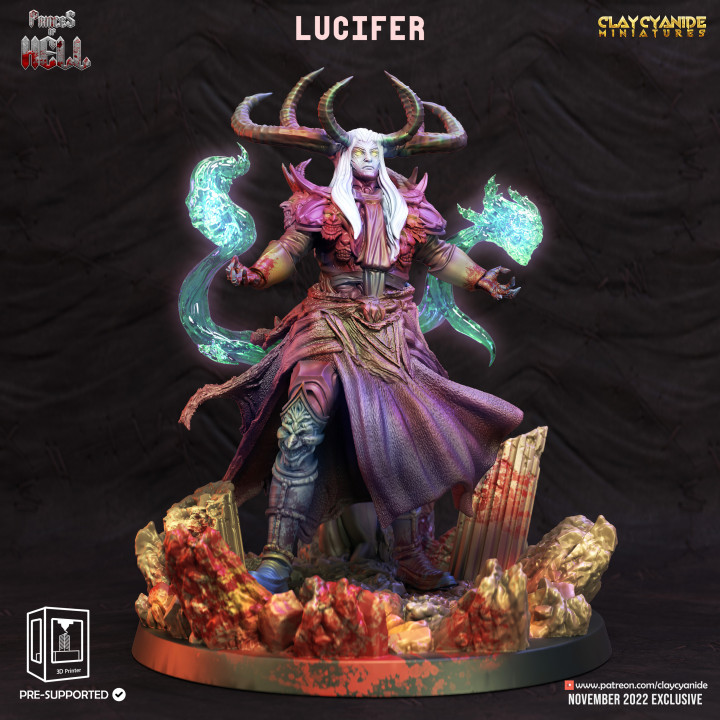 Lucifer — Ars Goetia STL miniature by Clay Cyanide
