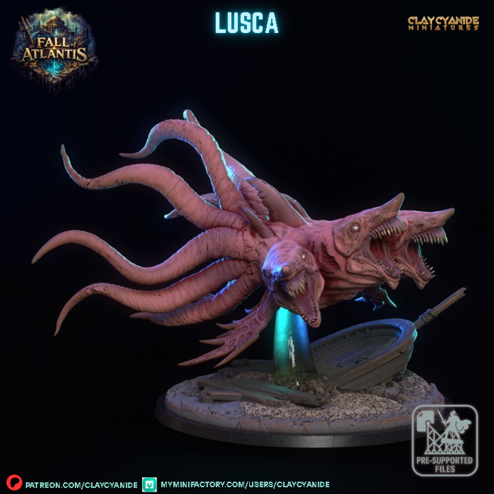 Lusca — Dark Fantasy Monsters STL miniature by Clay Cyanide